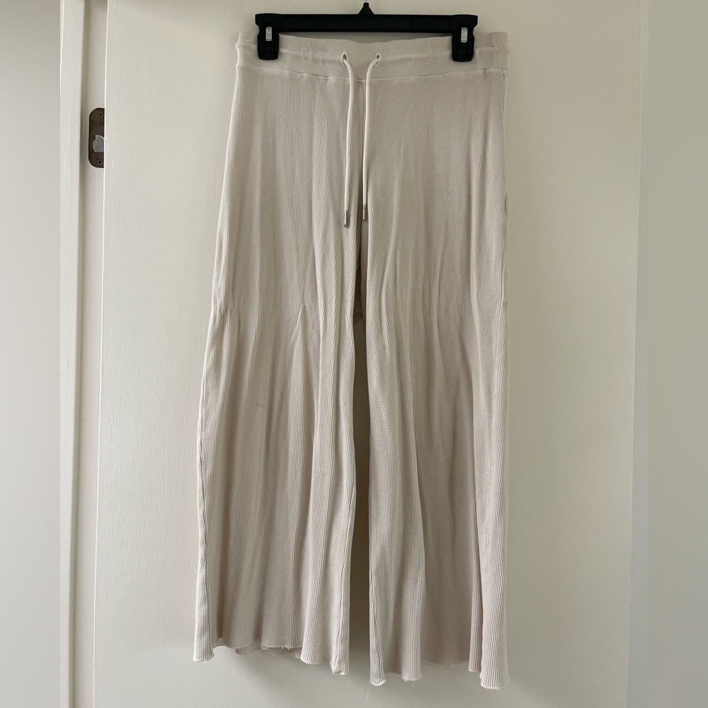 MATE the Label Waffle Knit Wide-Leg Pants